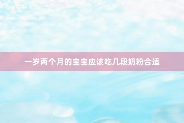 一岁两个月的宝宝应该吃几段奶粉合适
