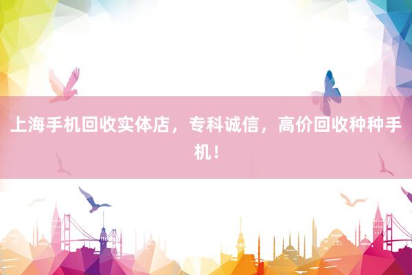 上海手机回收实体店，专科诚信，高价回收种种手机！