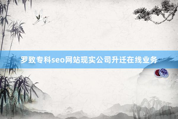 罗致专科seo网站现实公司升迁在线业务