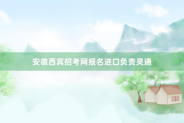 安徽西宾招考网报名进口负责灵通